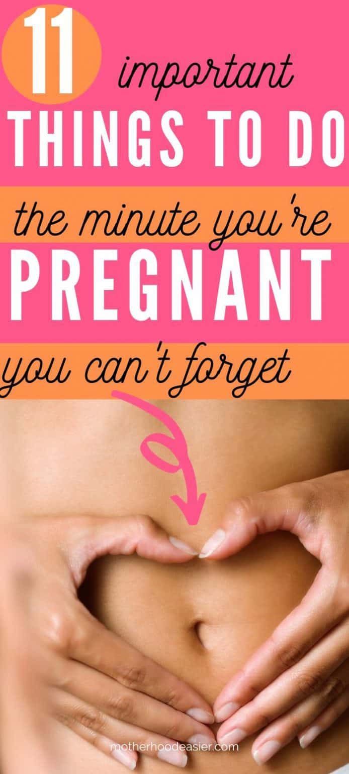 Things To Do When You Find Out You're Pregnant Motherhood Easier